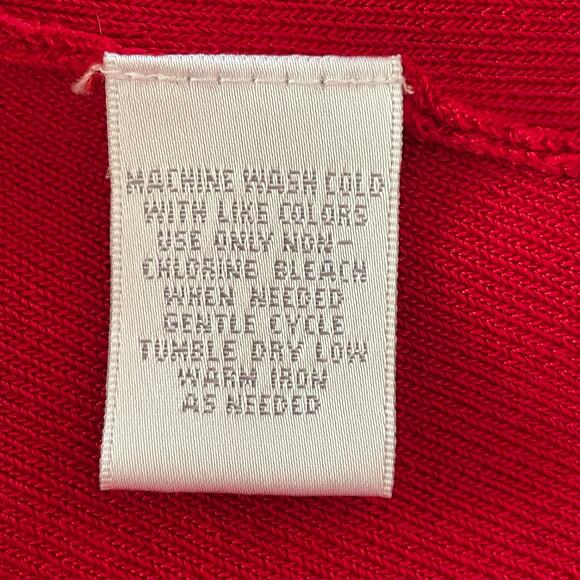 Worthington Red Rib Knit Turtleneck Size Large Closet Staple Fall Winter Career - Picture 6 of 6